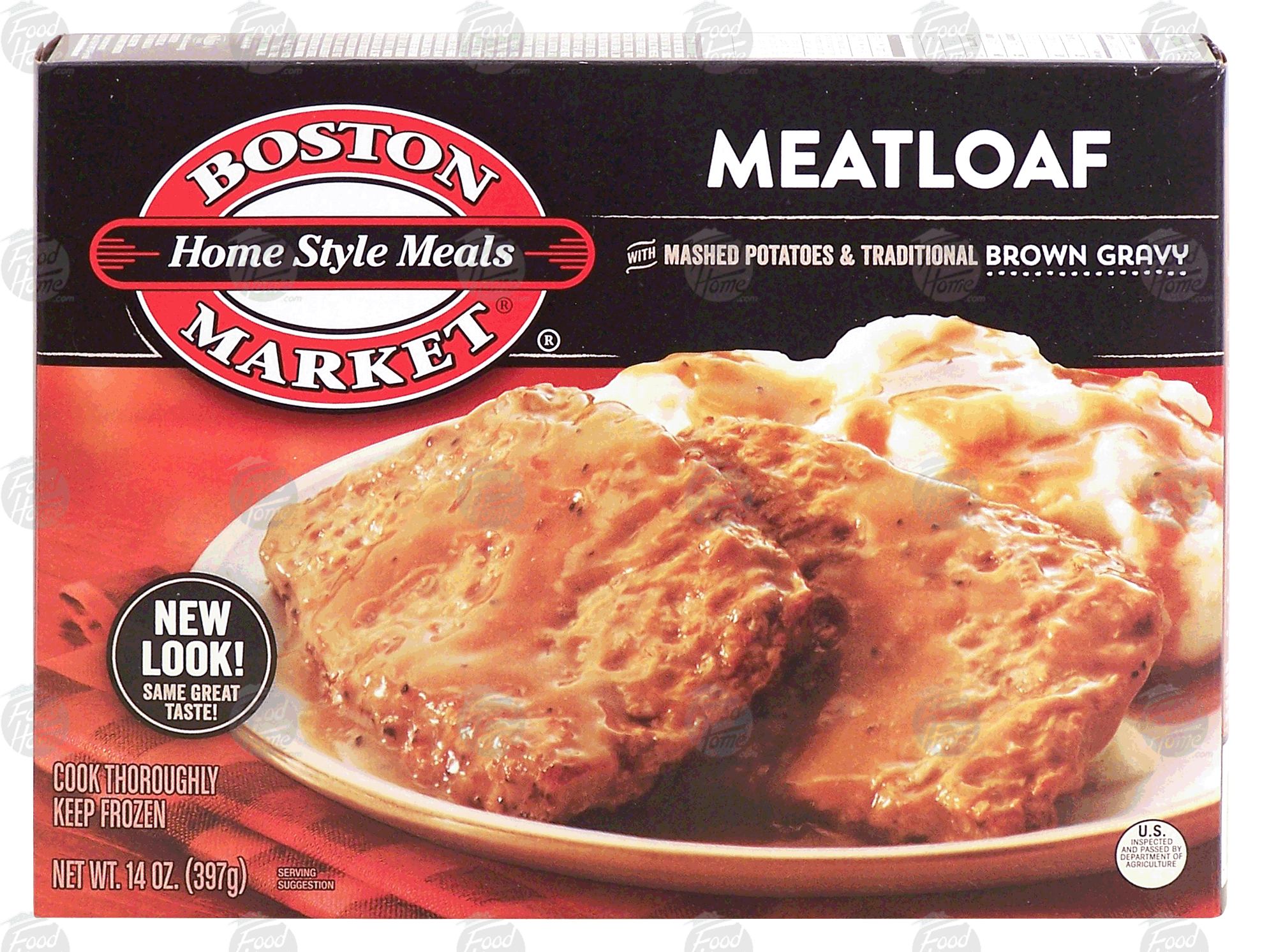 Boston Market Home Style Meals meatloaf with home-style mashed potatoes and gravy Full-Size Picture